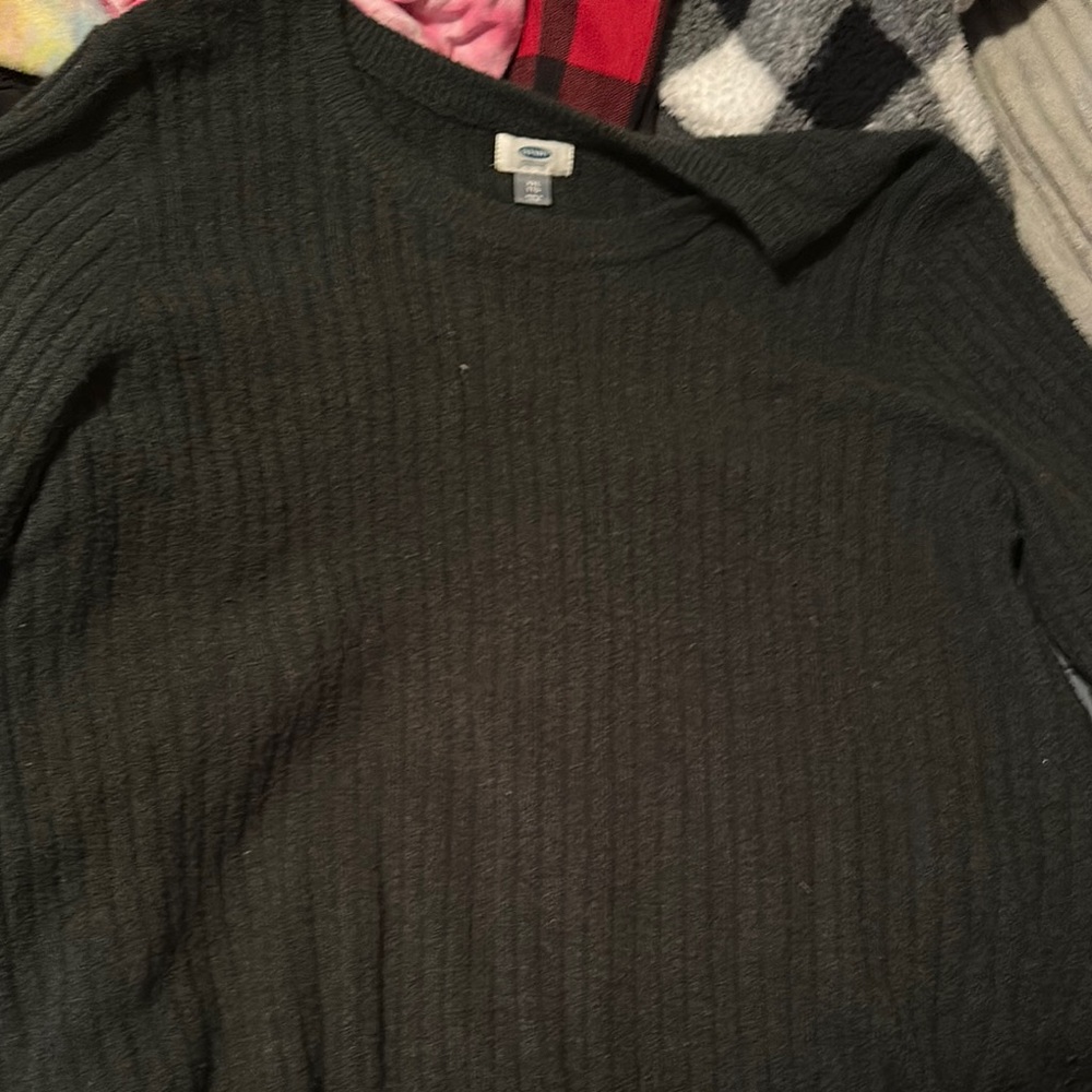 Dark Green Ribbed Sweater